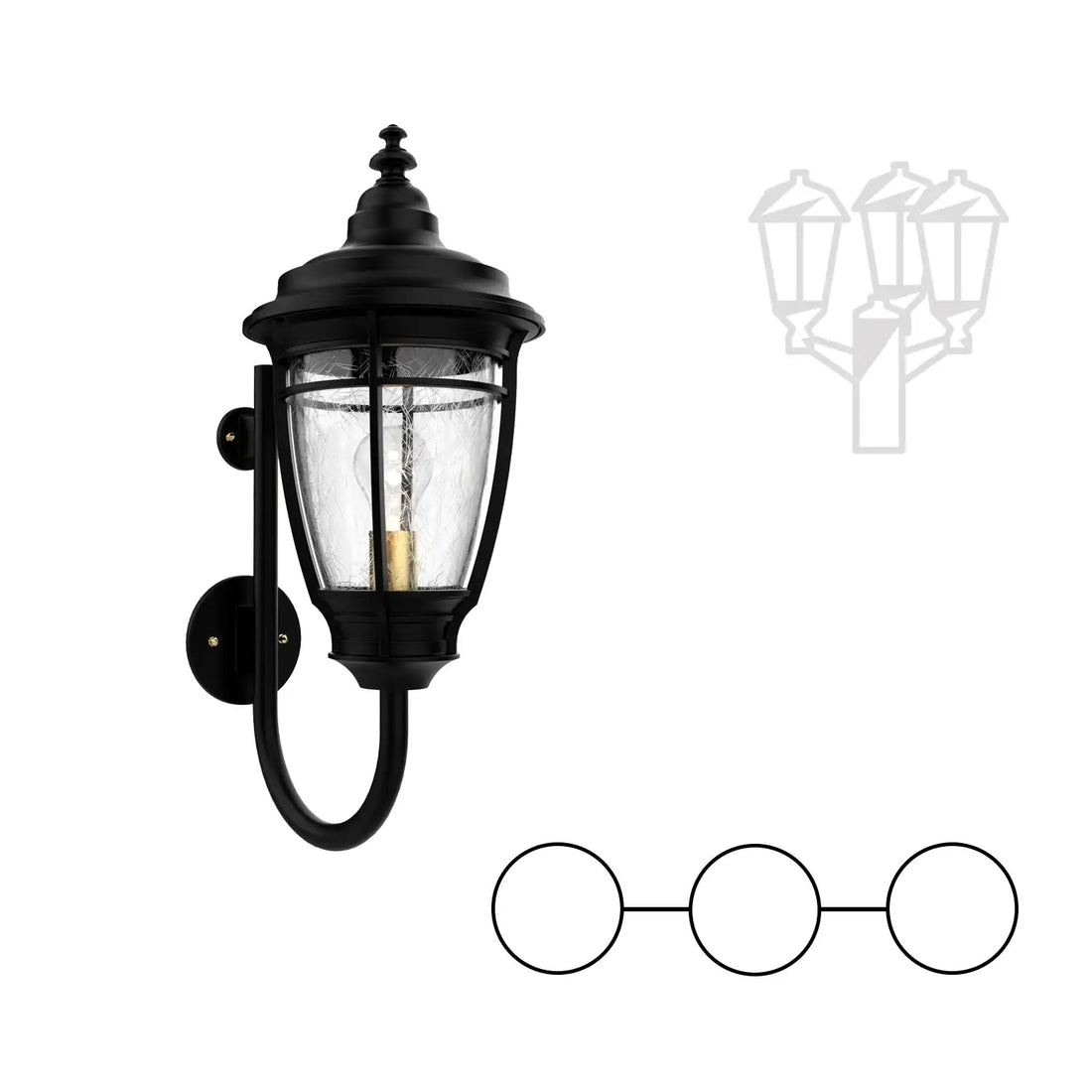SNOC PORTLAND - TWO HEAD MOUNT AND CENTER HEAD WITH UP CANE FOR SMALL POST 10296 2A1 - Post