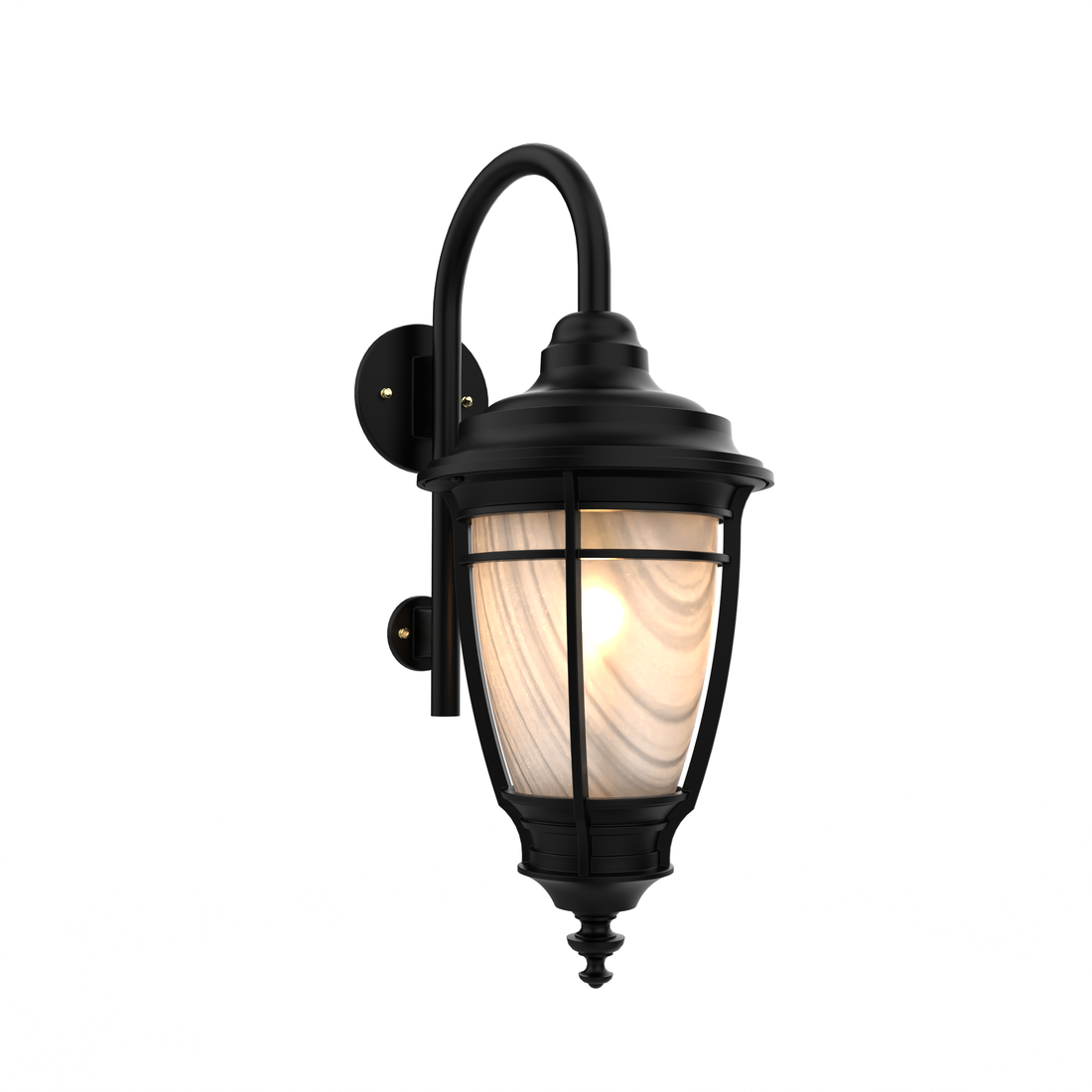 SNOC, PORTLAND - WALL MOUNT WITH CANE DOWN CLOSED BOTTOM SMALL FORMAT 10299, OUTDOOR WALL LIGHTS