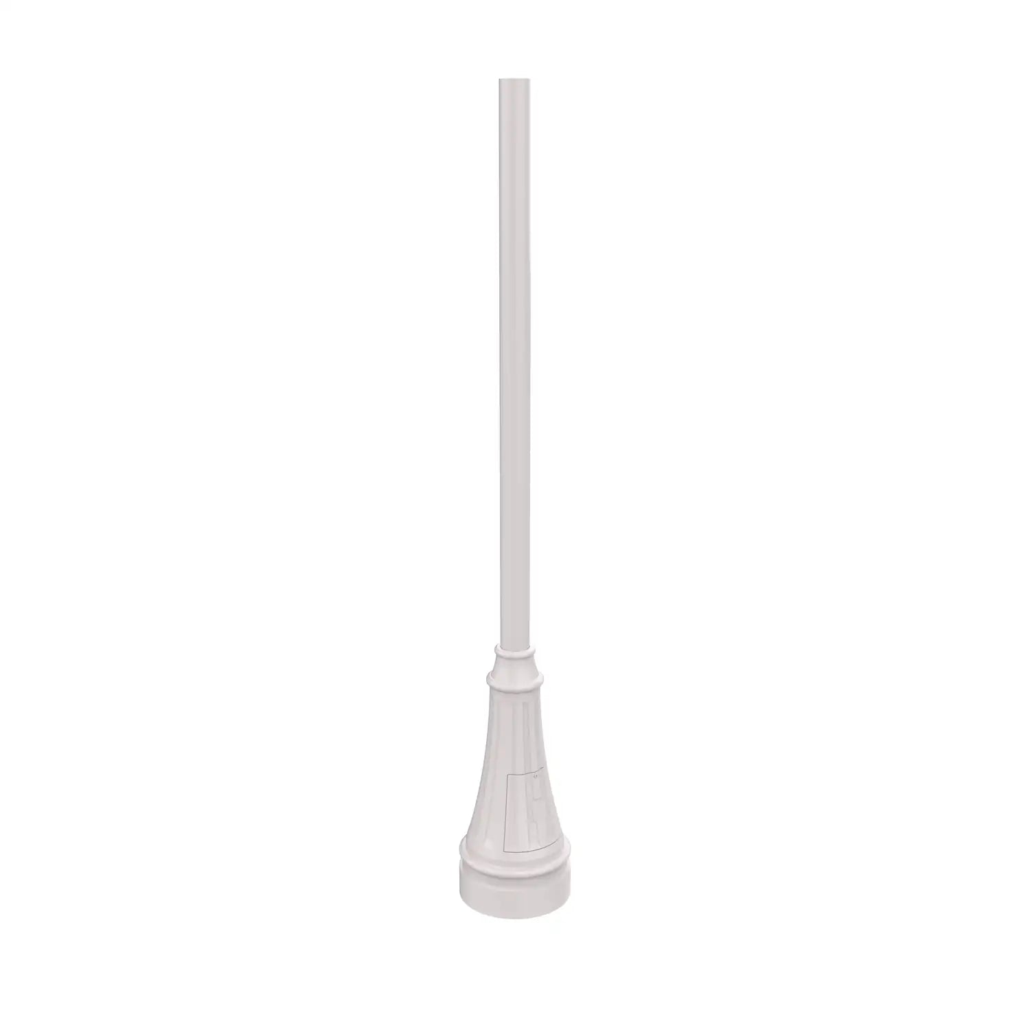 SNOC ALUMINUM POST - 3'' ROUND WELDED BASE WITH ACCESS DOOR AND ANCHOR BOLTS 1032 - Post