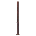 SNOC ALUMINUM POST - 12 SIDES OF 3'' ROUND WELDED BASE WITH ANCHOR BOLTS 1039 - Post