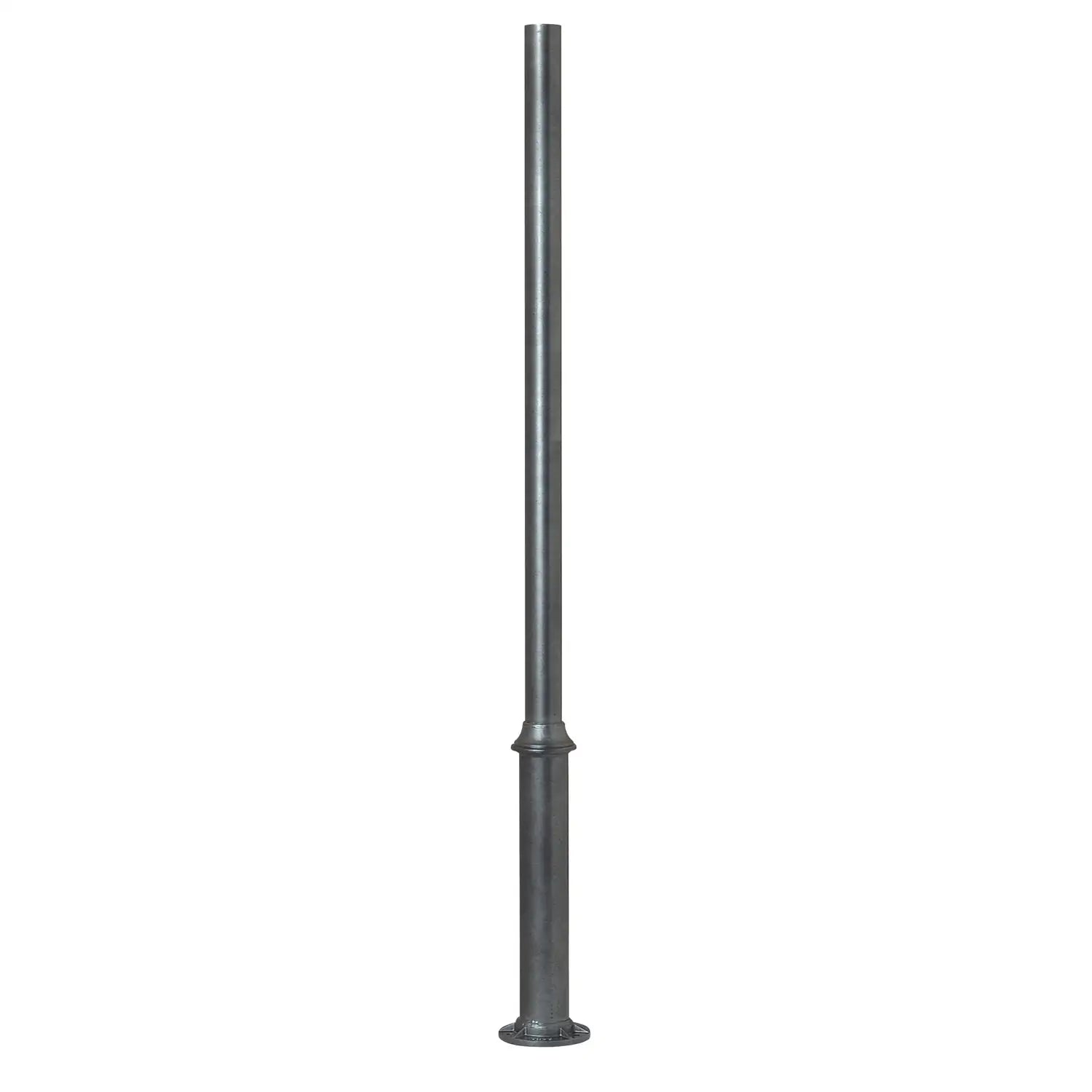 SNOC ALUMINUM POST - ROUND 3'' ROUND WELDED BASE WITH ANCHOR BOLTS 1041 - Post