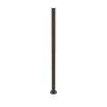 SNOC ALUMINUM POST - 3'' ROUND WITH WELDED BASE WITH ANCHOR STUDS 1086 - Post
