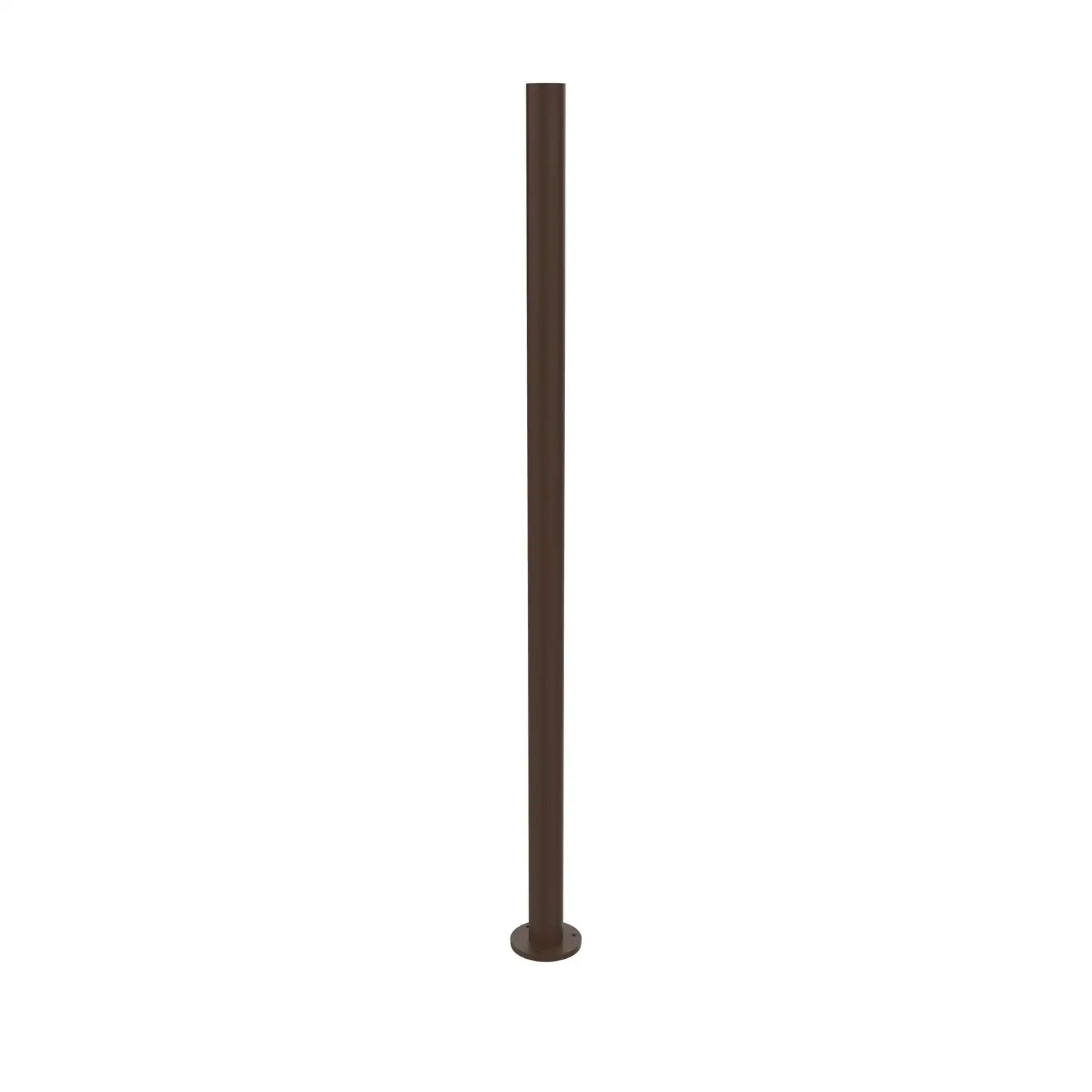 SNOC ALUMINUM POST - 3'' ROUND WITH WELDED BASE WITH ANCHOR STUDS 1086 - Post