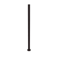 SNOC ALUMINUM POST - 3'' ROUND WITH WELDED BASE WITH ANCHOR STUDS 1086 - Post