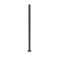 SNOC ALUMINUM POST - 3'' ROUND WITH WELDED BASE WITH ANCHOR STUDS 1086 - Post