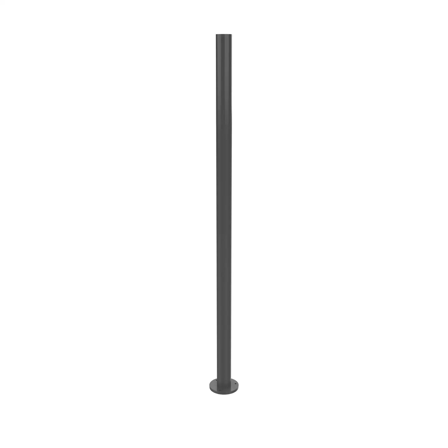 SNOC ALUMINUM POST - 3'' ROUND WITH WELDED BASE WITH ANCHOR STUDS 1086 - Post