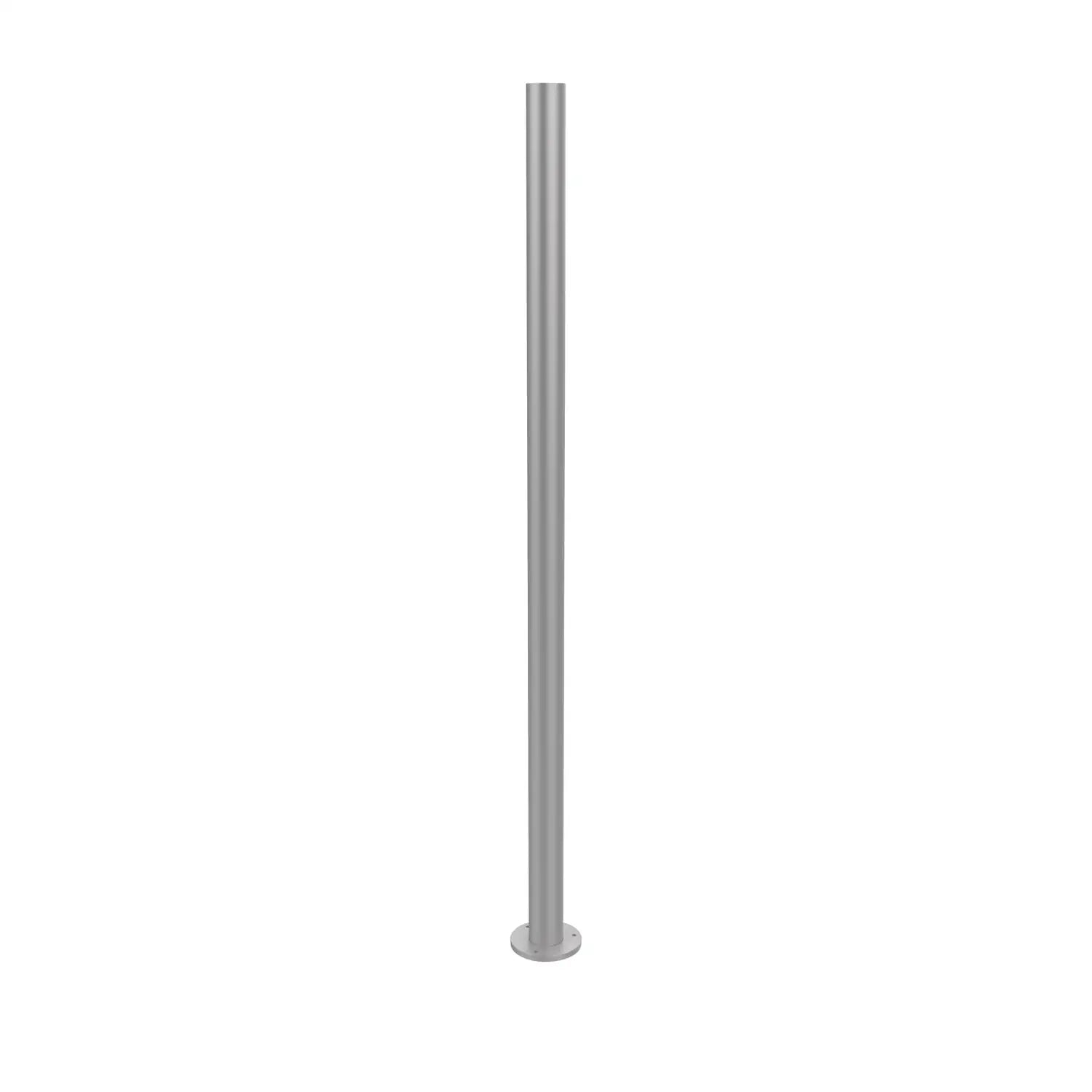 SNOC ALUMINUM POST - 3'' ROUND WITH WELDED BASE WITH ANCHOR STUDS 1086 - Post