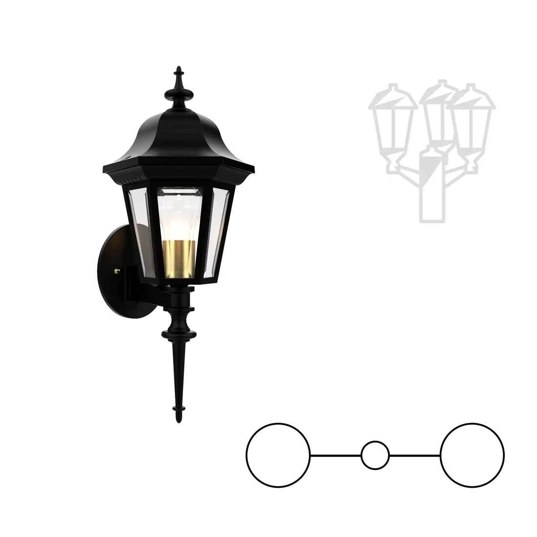 SNOC MANOR - DOUBLE HEAD UP MOUNT WITH SMALL POST ROD 11220 2A - Post