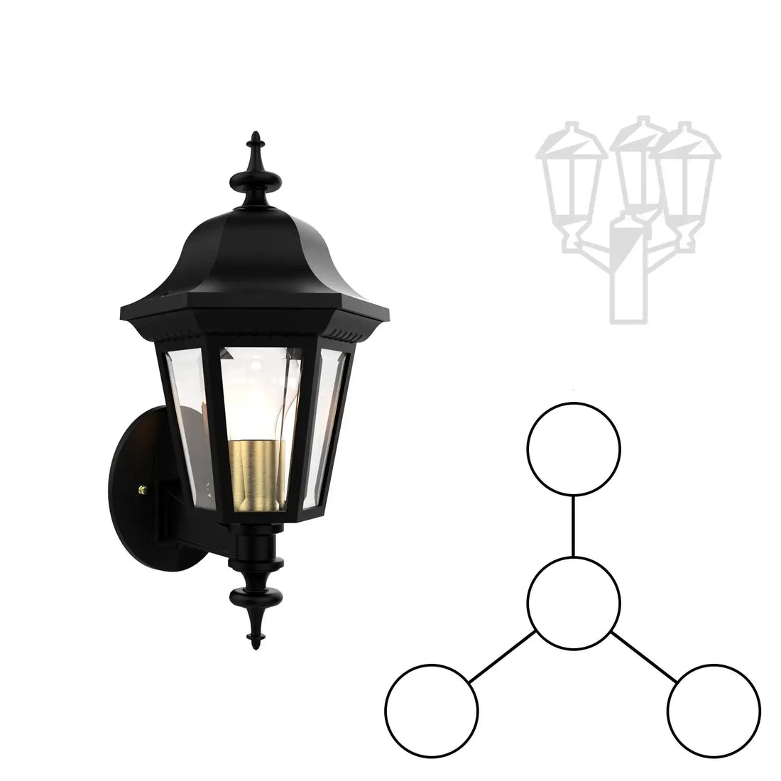 SNOC MANOR - THREE-HEAD MOUNTING AND CENTER HEAD UP FOR SMALL POST 11224 3A1 - Post