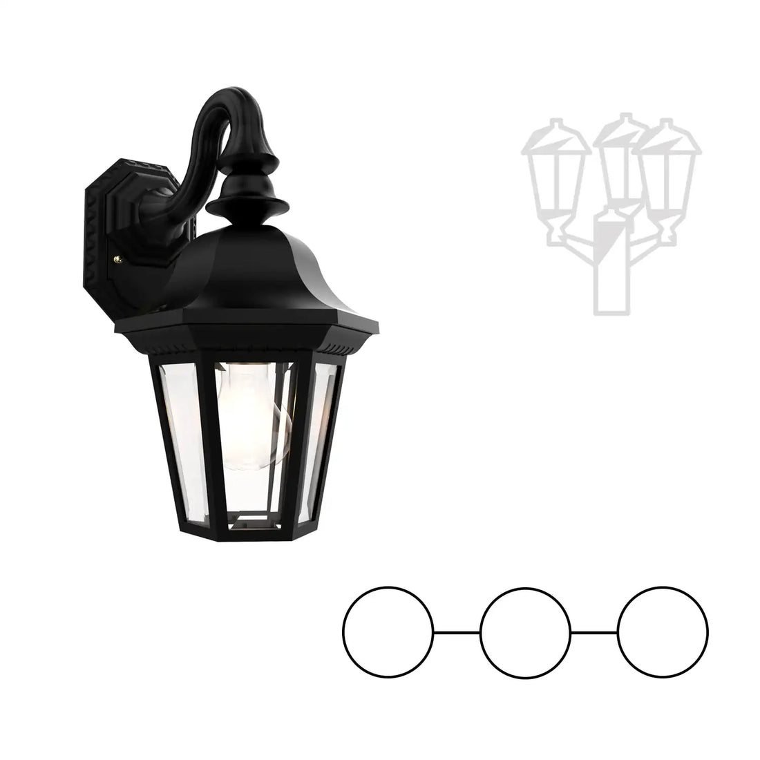 SNOC MANOR - DOUBLE HEAD MOUNT AND CENTER HEAD DOWN BOTTOM OPEN POST SMALL 11282 2A1 - Post