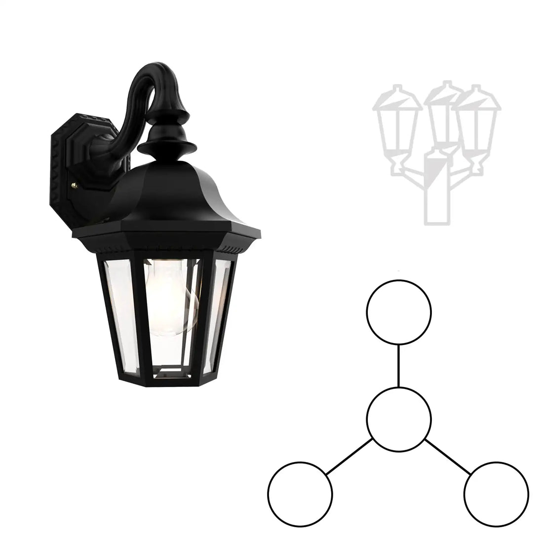 SNOC MANOR - THREE-HEAD MOUNTING AND CENTER HEAD DOWN BOTTOM FOR OPEN POST SMALL 11282 3A1 - Post