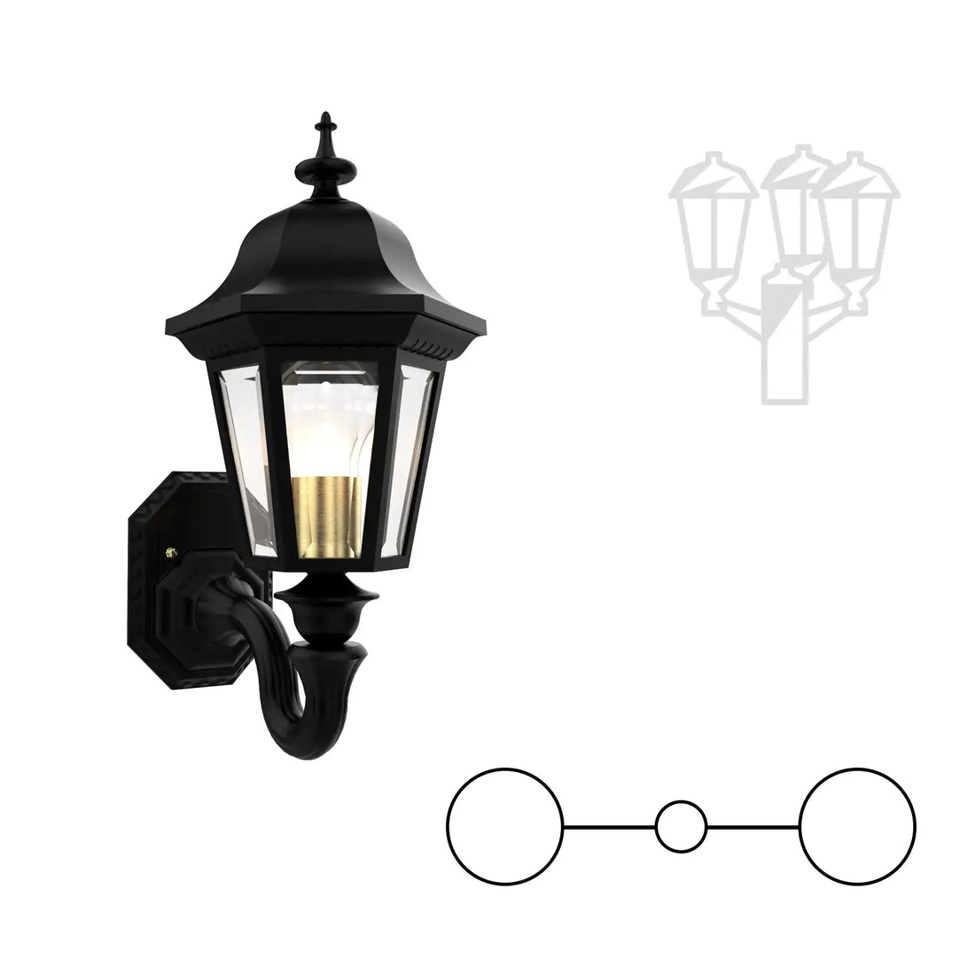 SNOC MANOR - DOUBLE HEAD UP MOUNT FOR SMALL POST 11286 2A - Post