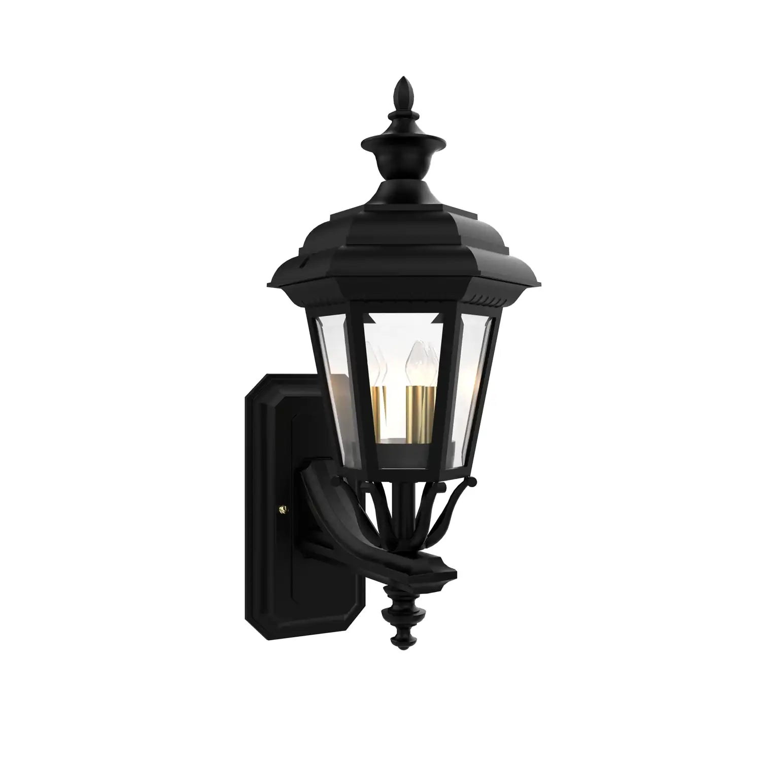 SNOC, JAMESTOWN - UPLIGHT WALL MOUNT WITH SMALL FINIAL 11412, OUTDOOR WALL LIGHTS