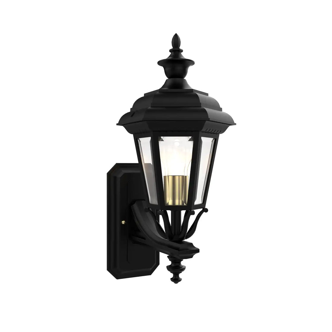 SNOC, JAMESTOWN - UPLIGHT WALL MOUNT WITH SMALL FINIAL 11412, OUTDOOR WALL LIGHTS