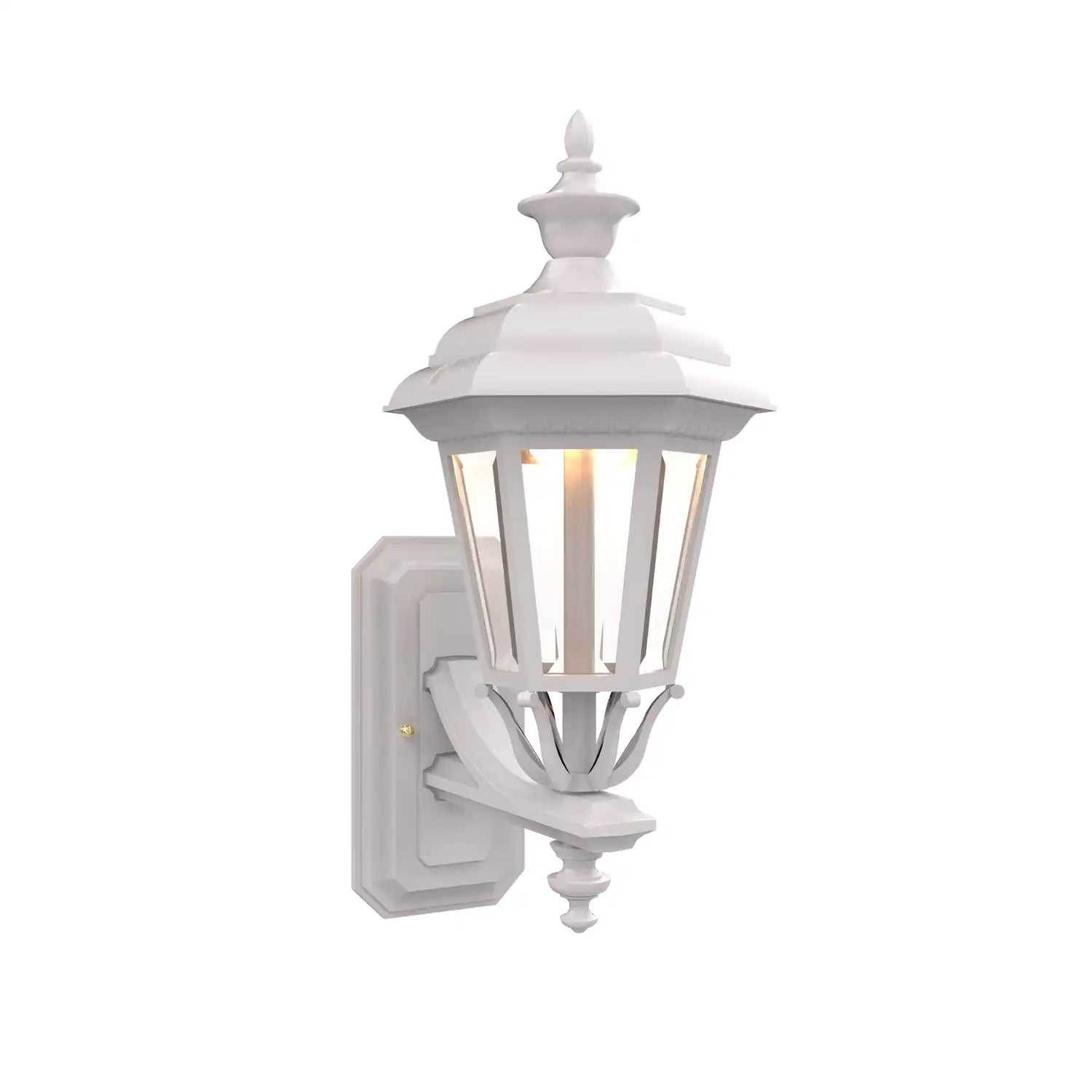 SNOC, JAMESTOWN - UPLIGHT WALL MOUNT WITH SMALL FINIAL 11412, OUTDOOR WALL LIGHTS