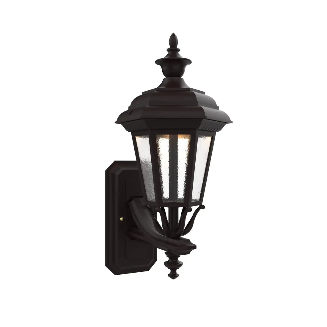 SNOC, JAMESTOWN - UPLIGHT WALL MOUNT WITH SMALL FINIAL 11412, OUTDOOR WALL LIGHTS