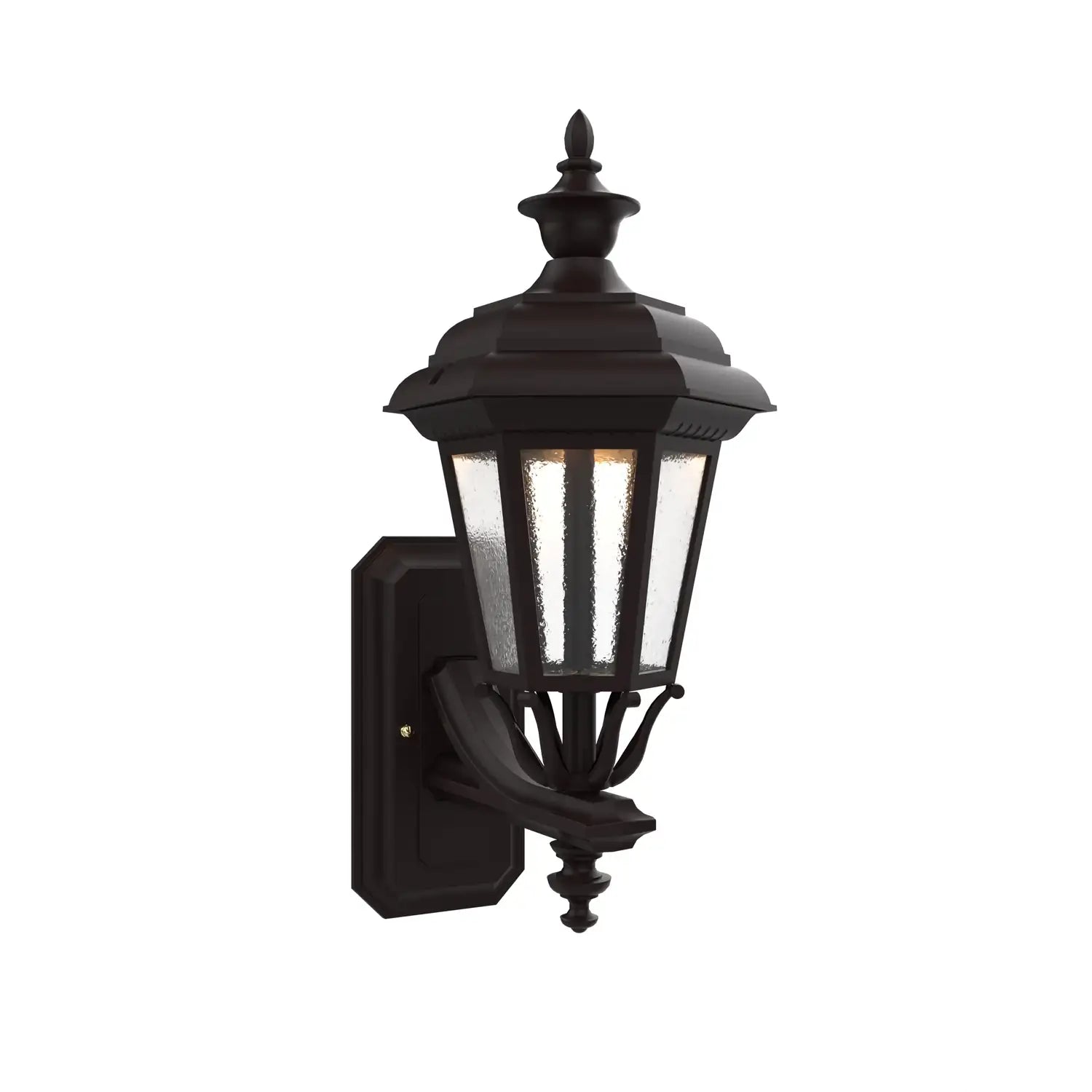 SNOC, JAMESTOWN - UPLIGHT WALL MOUNT WITH SMALL FINIAL 11412, OUTDOOR WALL LIGHTS