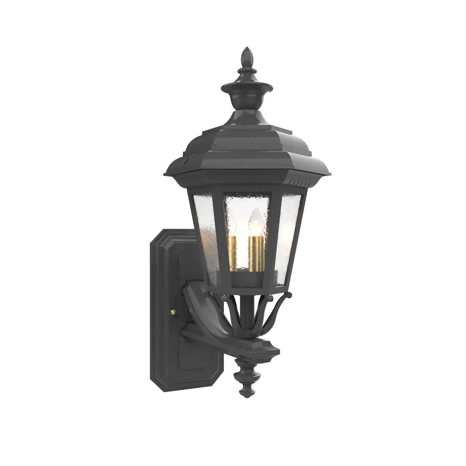 SNOC, JAMESTOWN - UPLIGHT WALL MOUNT WITH SMALL FINIAL 11412, OUTDOOR WALL LIGHTS