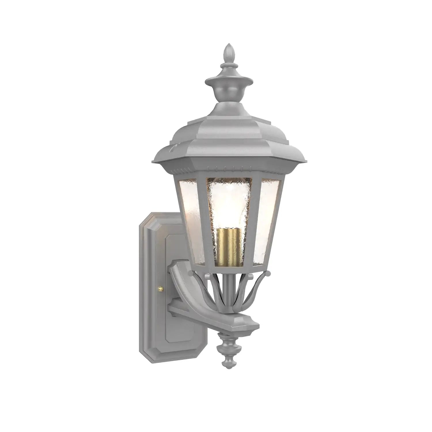 SNOC, JAMESTOWN - UPLIGHT WALL MOUNT WITH SMALL FINIAL 11412, OUTDOOR WALL LIGHTS