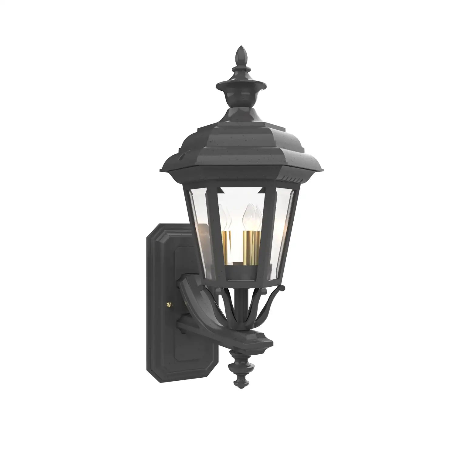 SNOC, JAMESTOWN - UPLIGHT WALL MOUNT WITH SMALL FINIAL 11412, OUTDOOR WALL LIGHTS