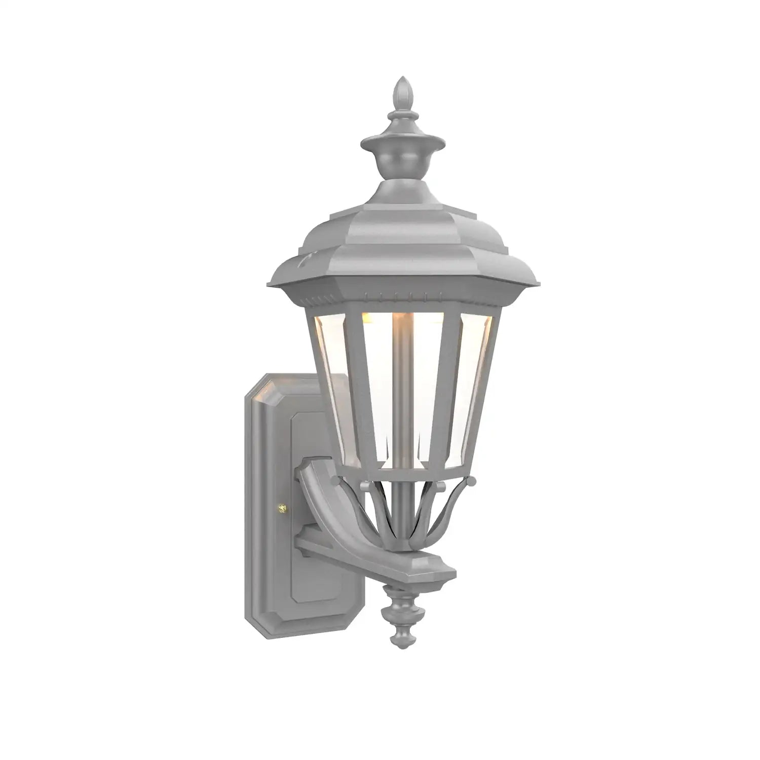SNOC, JAMESTOWN - UPLIGHT WALL MOUNT WITH SMALL FINIAL 11412, OUTDOOR WALL LIGHTS