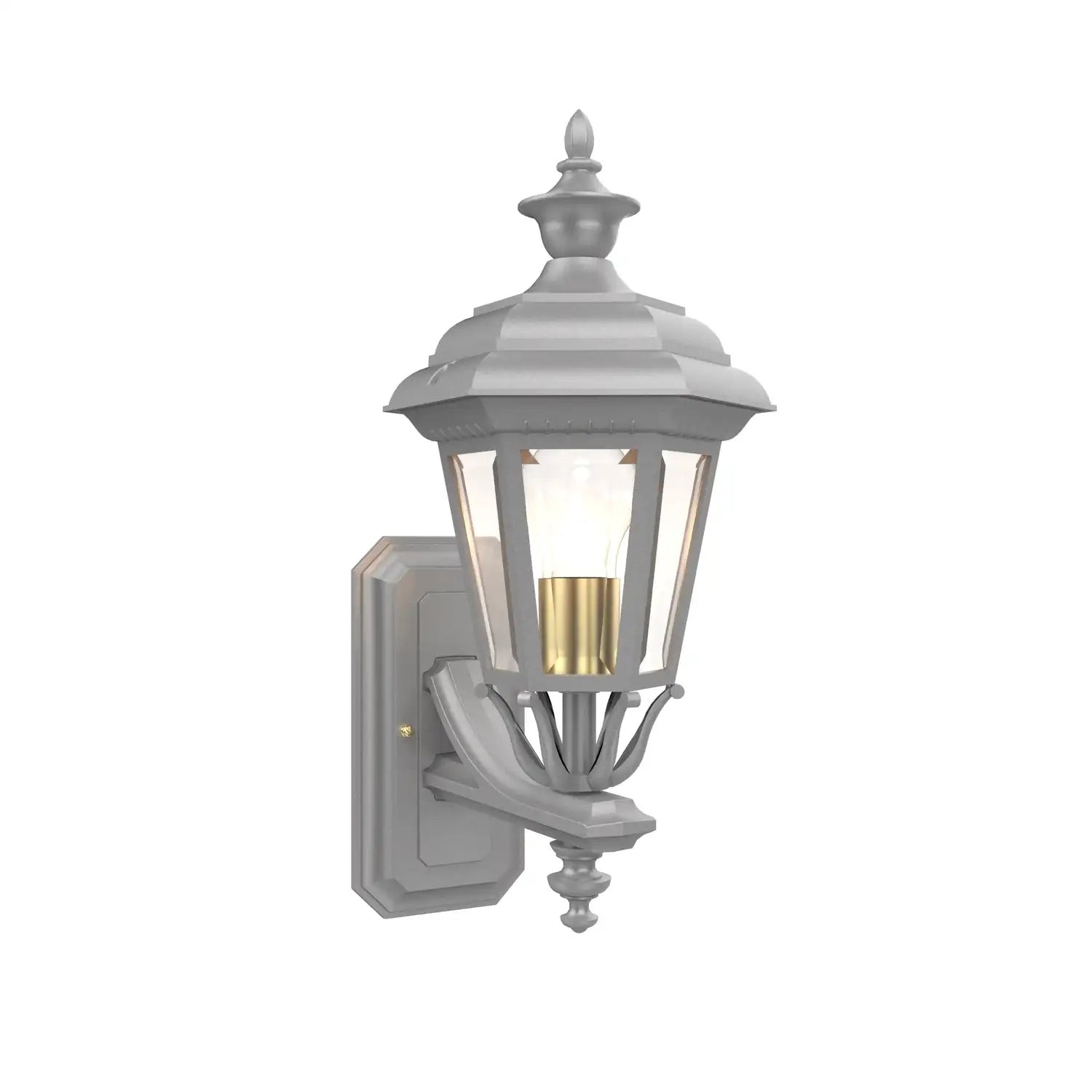 SNOC, JAMESTOWN - UPLIGHT WALL MOUNT WITH SMALL FINIAL 11412, OUTDOOR WALL LIGHTS
