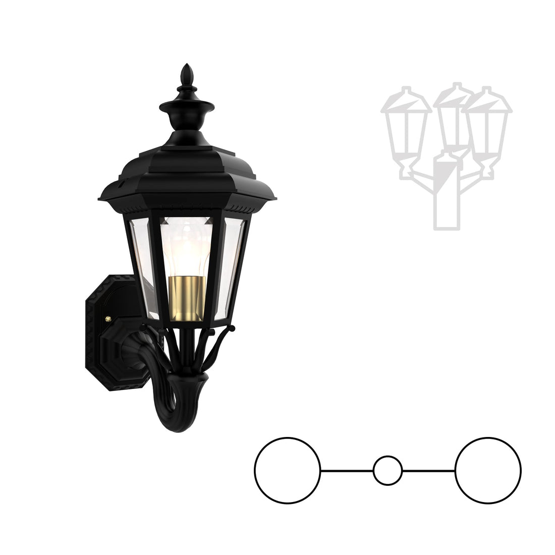 SNOC JAMESTOWN - TWO HEAD UP MOUNT FOR SMALL POST 11486 2A - Post