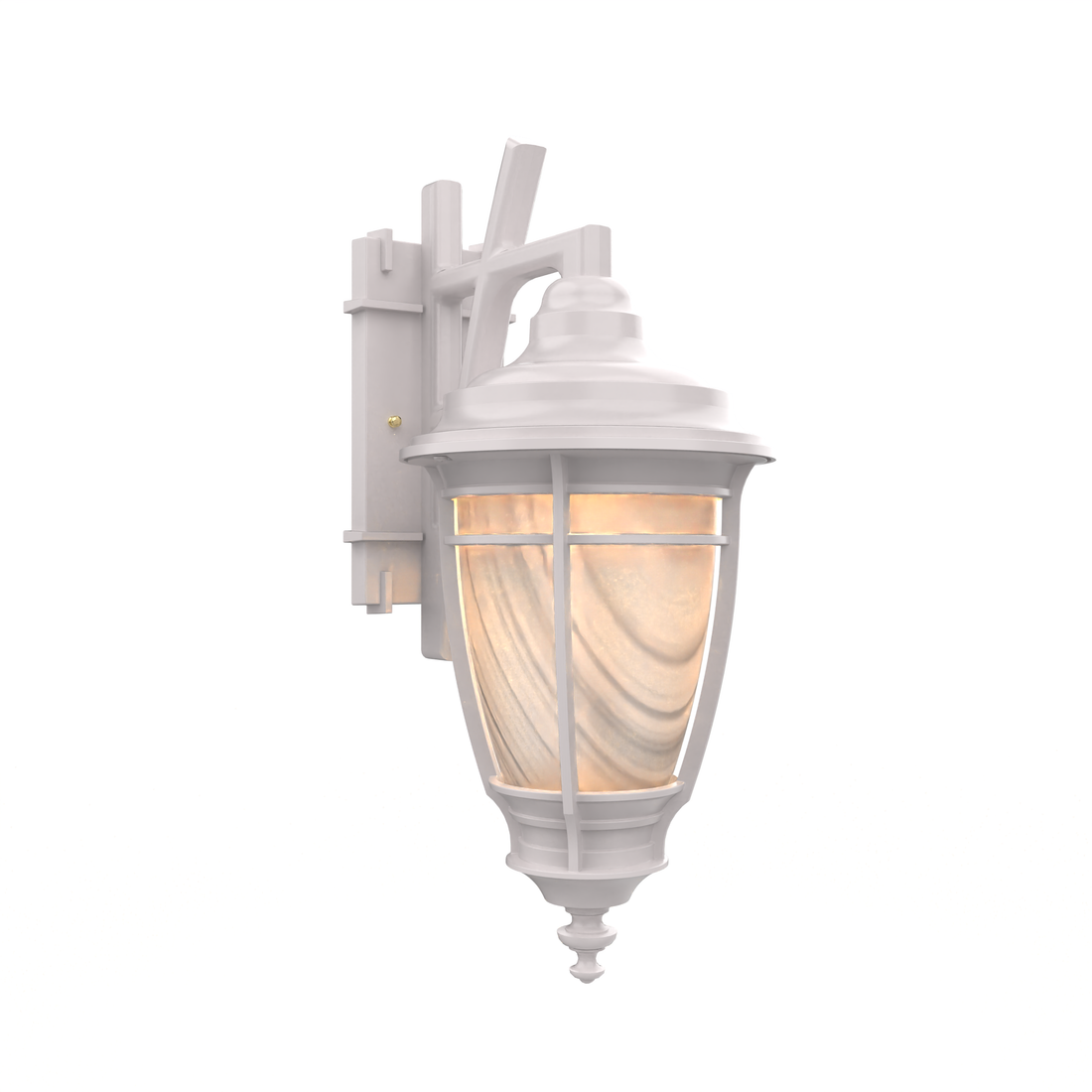 SNOC, PORTLAND - WALL MOUNT DECORATIVE ARM DOWN CLOSED BOTTOM SMALL SIZE 12085, OUTDOOR WALL LIGHTS