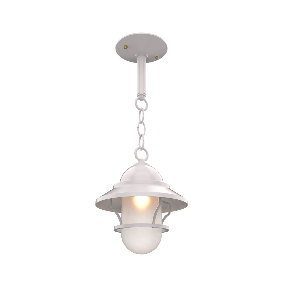 SNOC, SAN FRANCISCO - CHAIN CEILING MOUNT WITH GLOBE AND SMALL GRID 12250, OUTDOOR CEILING LIGHT