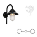 SNOC SAN FRANCISCO - TWO HEAD DOWN CANE MOUNT WITH SMALL GLOBE 12399 2A - Post