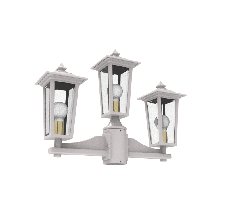 SNOC ORLEANS - MOUNTING WITH TWO HEADS AND CENTER HEAD UP FOR SMALL POST 12868 2A1 - Post