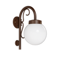 SNOC, KEY WEST - WALL MOUNT DOWN WITH CANE AND CURLICUE SMALL 13063, OUTDOOR WALL LIGHTS