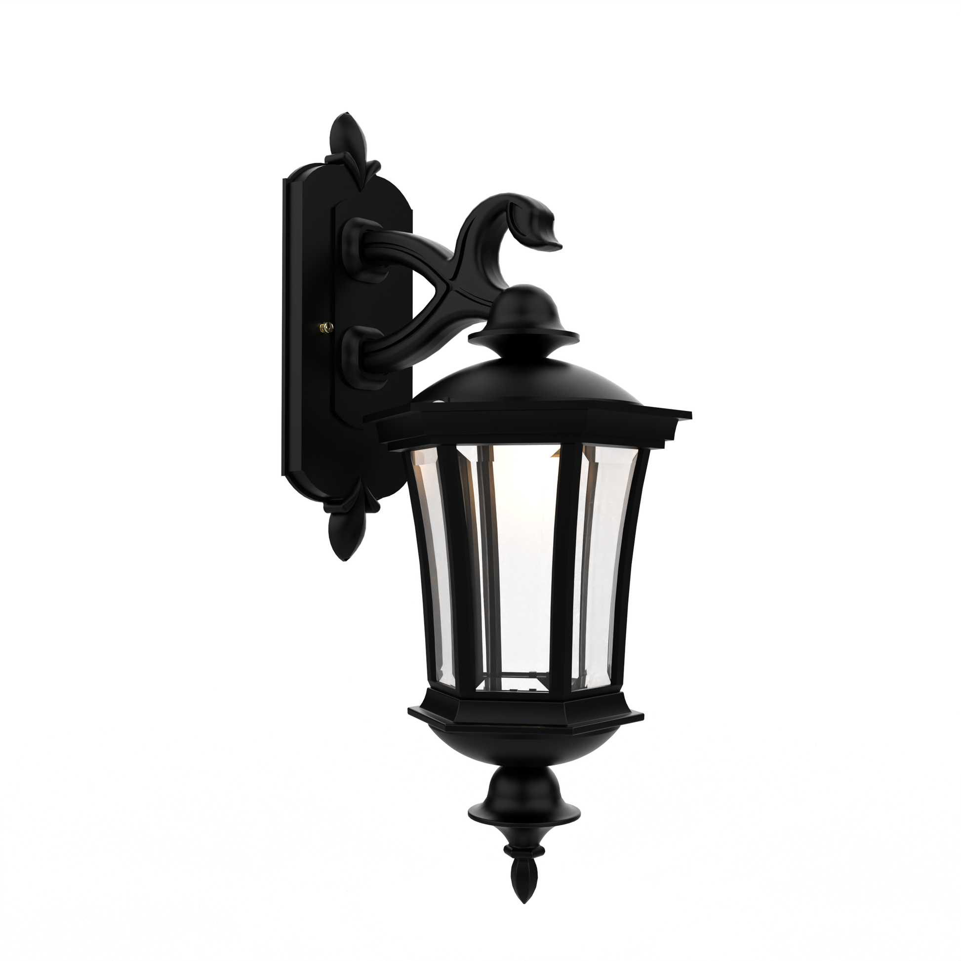 SNOC, WESTMINSTER - WALL MOUNT DECORATIVE ARM DOWN CLOSED BOTTOM SMALL SIZE 13515, OUTDOOR WALL LIGHTS