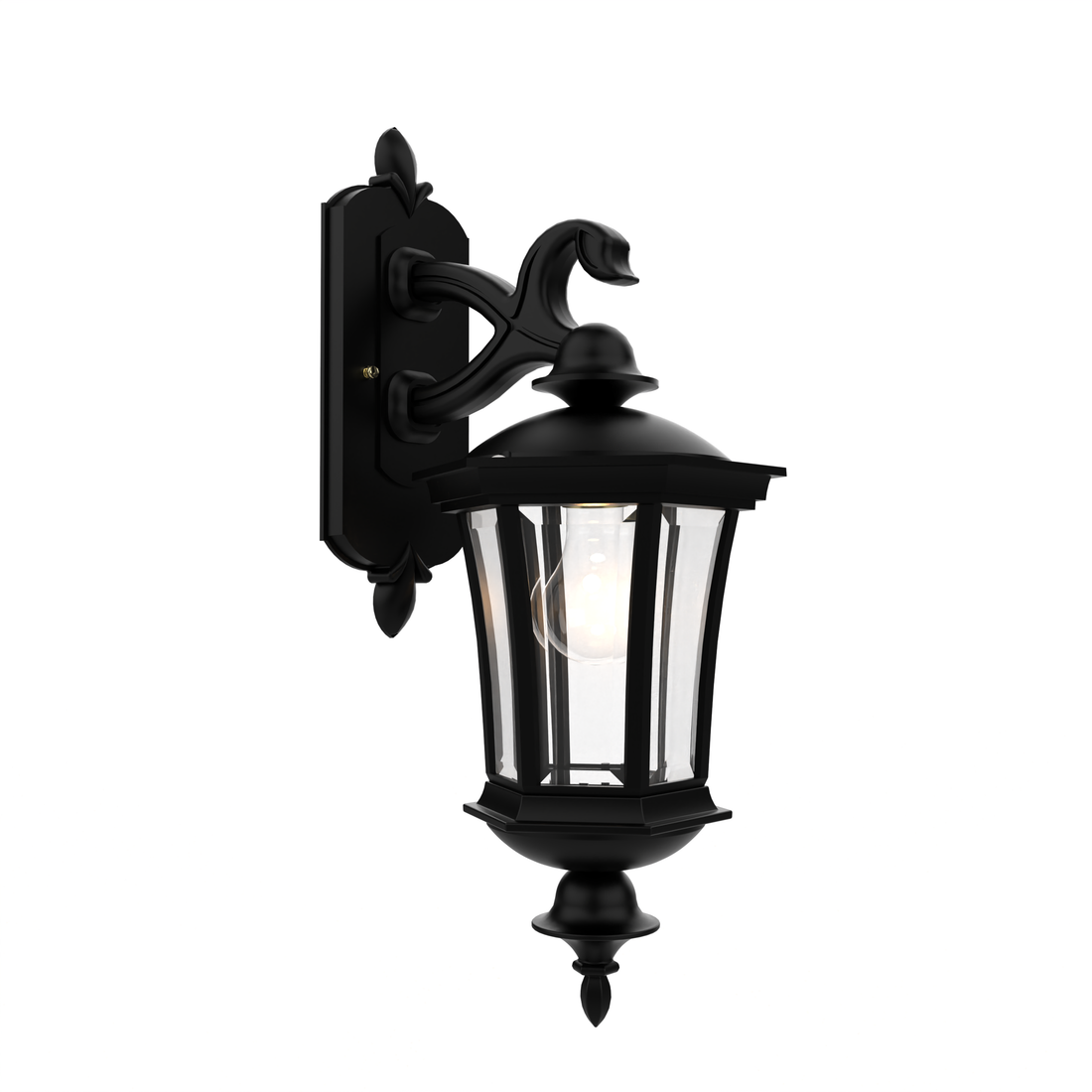 SNOC, WESTMINSTER - WALL MOUNT DECORATIVE ARM DOWN CLOSED BOTTOM SMALL SIZE 13515, OUTDOOR WALL LIGHTS