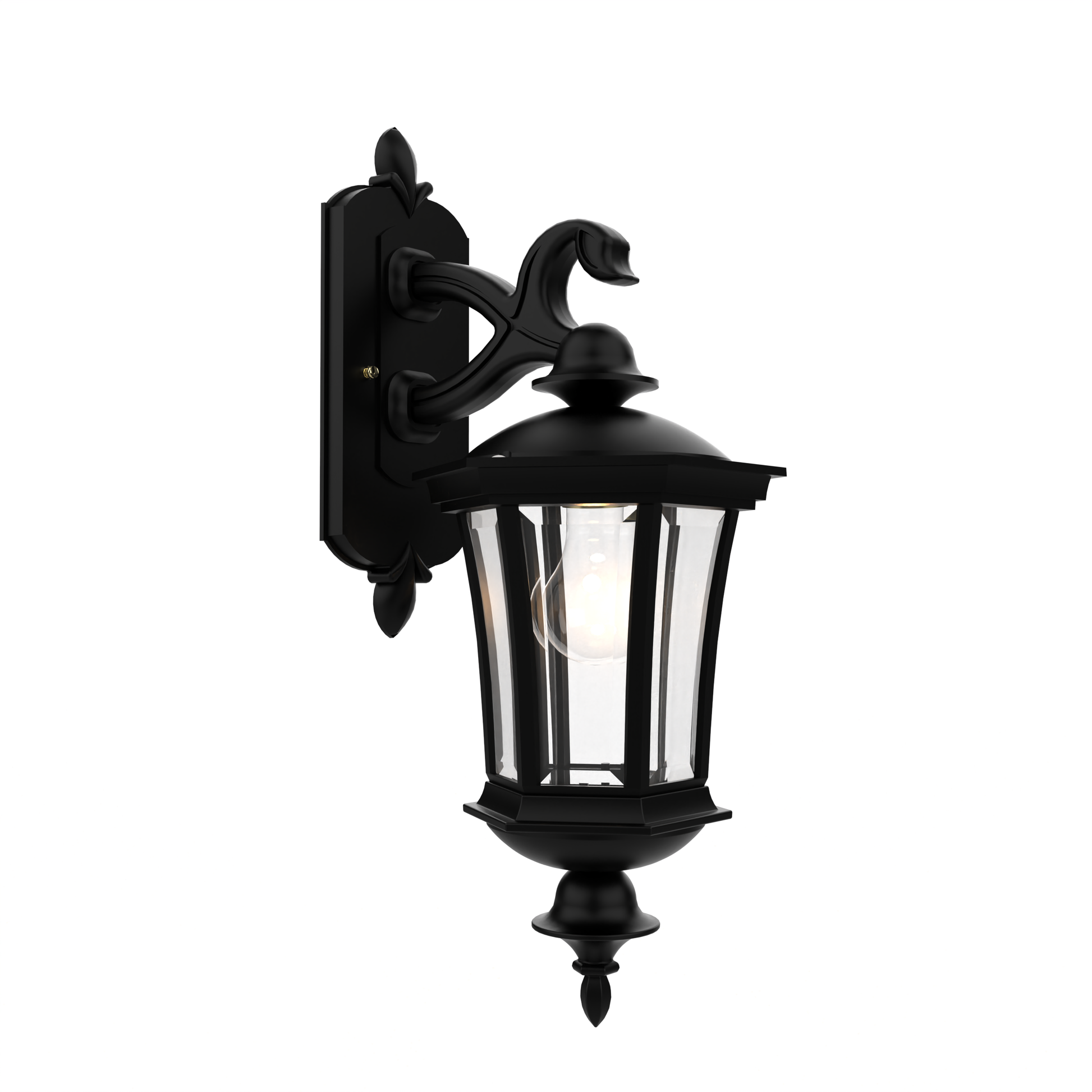 SNOC, WESTMINSTER - WALL MOUNT DECORATIVE ARM DOWN CLOSED BOTTOM SMALL SIZE 13515, OUTDOOR WALL LIGHTS