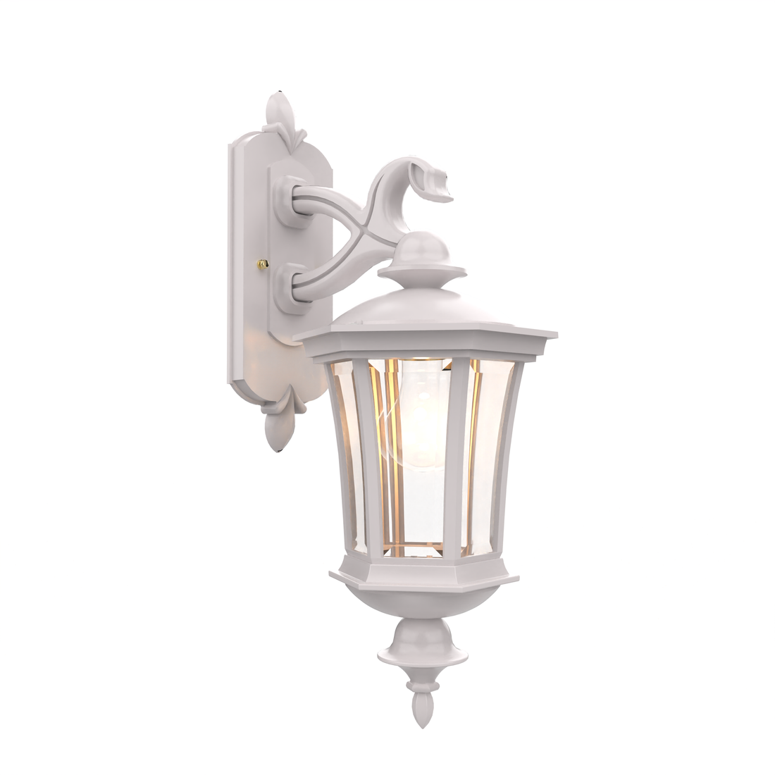 SNOC, WESTMINSTER - WALL MOUNT DECORATIVE ARM DOWN CLOSED BOTTOM SMALL SIZE 13515, OUTDOOR WALL LIGHTS