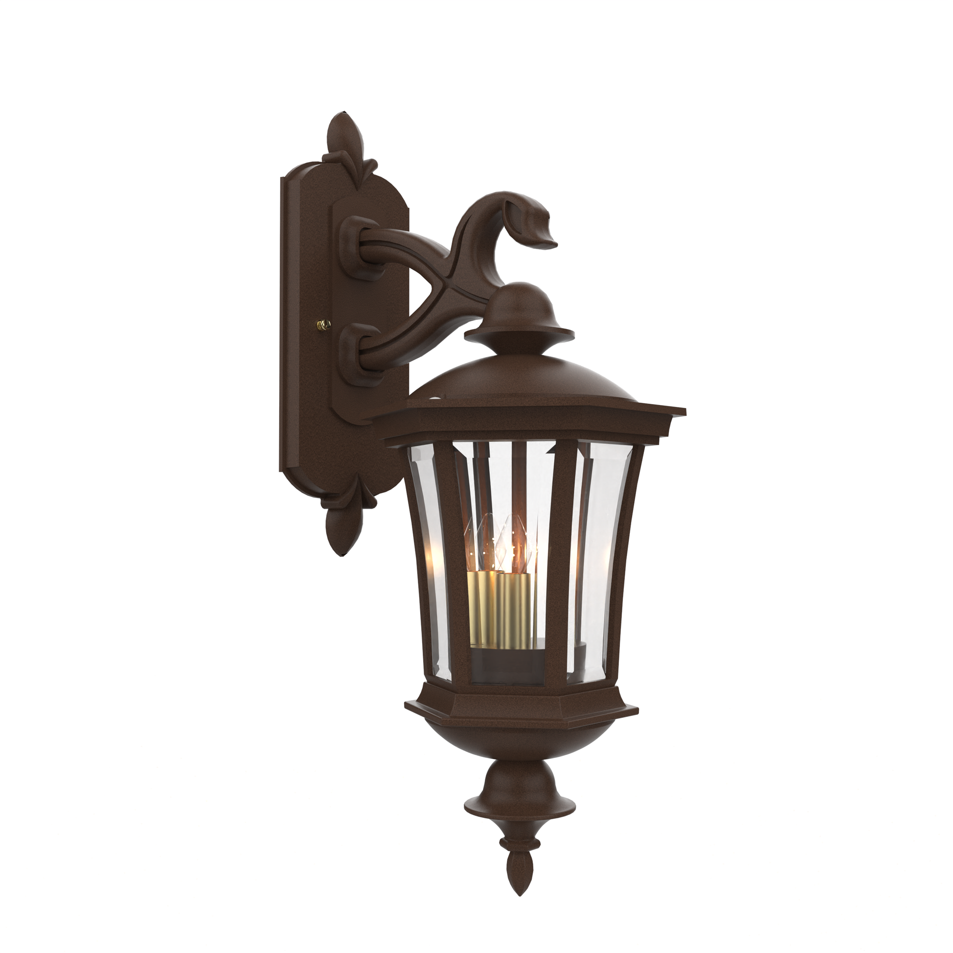 SNOC, WESTMINSTER - WALL MOUNT DECORATIVE ARM DOWN CLOSED BOTTOM SMALL SIZE 13515, OUTDOOR WALL LIGHTS