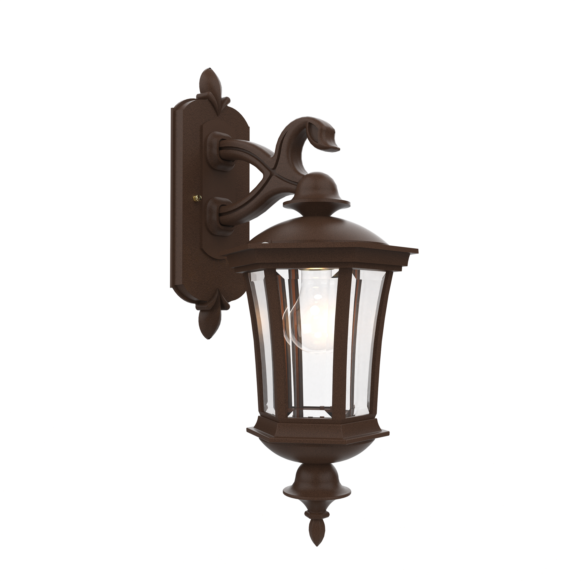SNOC, WESTMINSTER - WALL MOUNT DECORATIVE ARM DOWN CLOSED BOTTOM SMALL SIZE 13515, OUTDOOR WALL LIGHTS