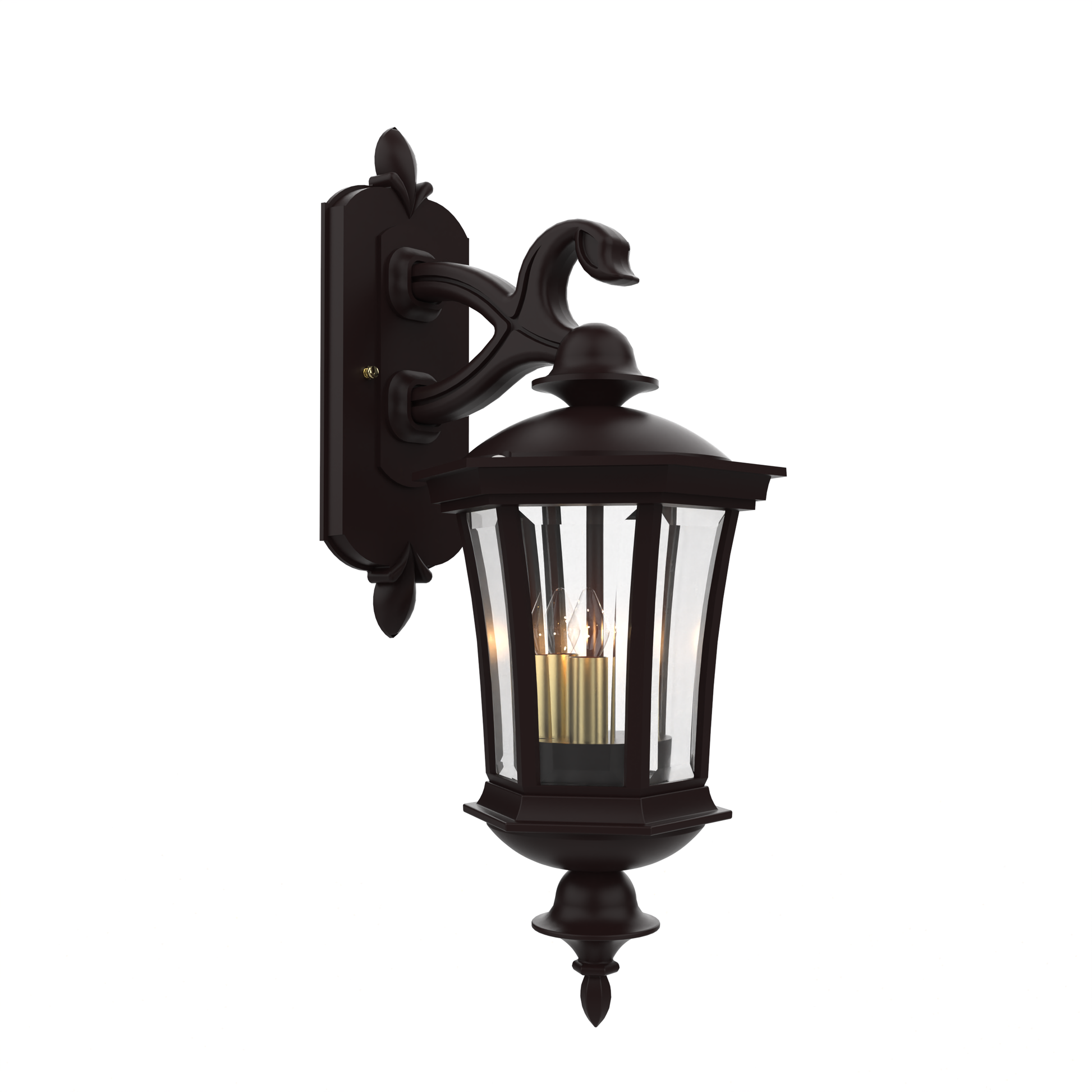 SNOC, WESTMINSTER - WALL MOUNT DECORATIVE ARM DOWN CLOSED BOTTOM SMALL SIZE 13515, OUTDOOR WALL LIGHTS