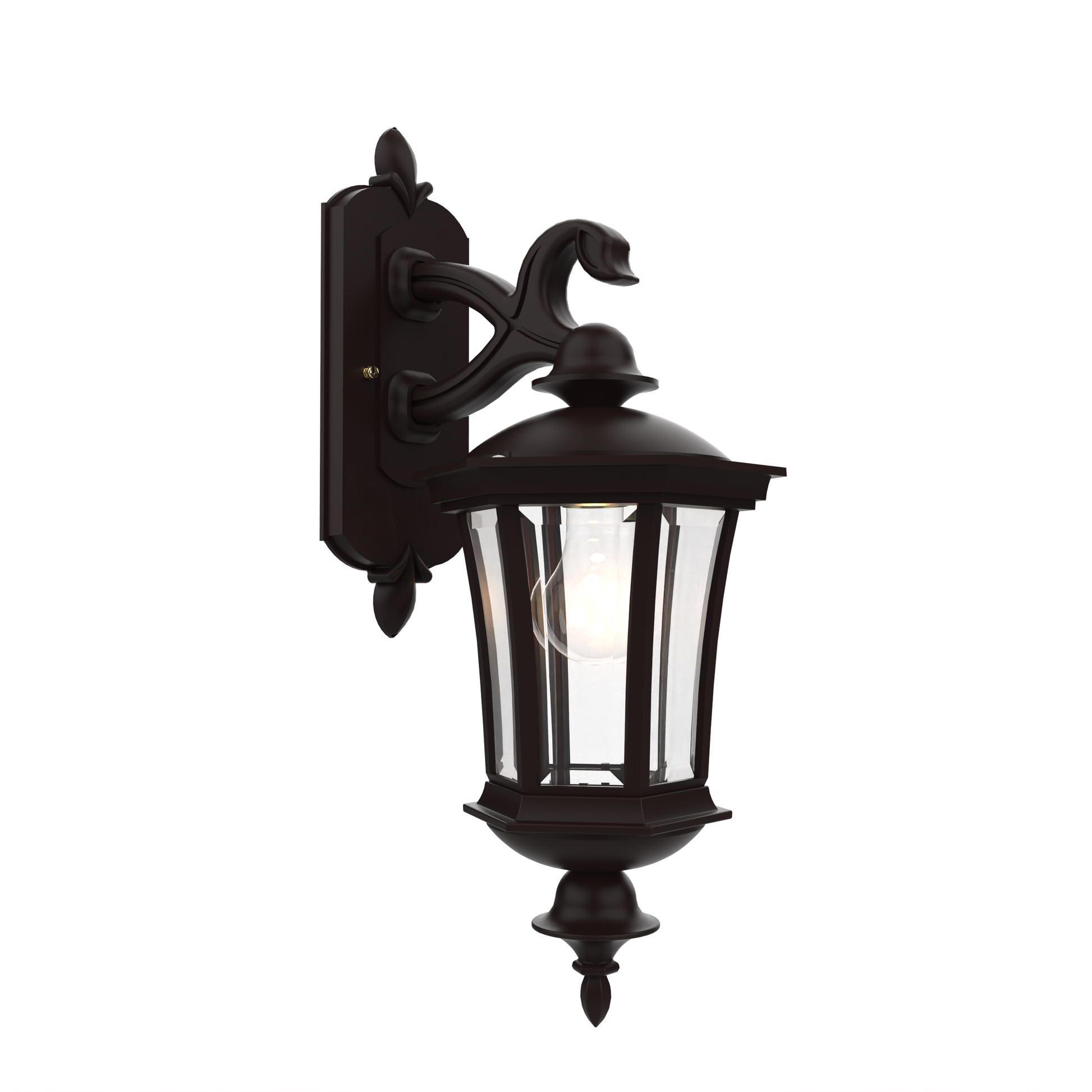 SNOC, WESTMINSTER - WALL MOUNT DECORATIVE ARM DOWN CLOSED BOTTOM SMALL SIZE 13515, OUTDOOR WALL LIGHTS
