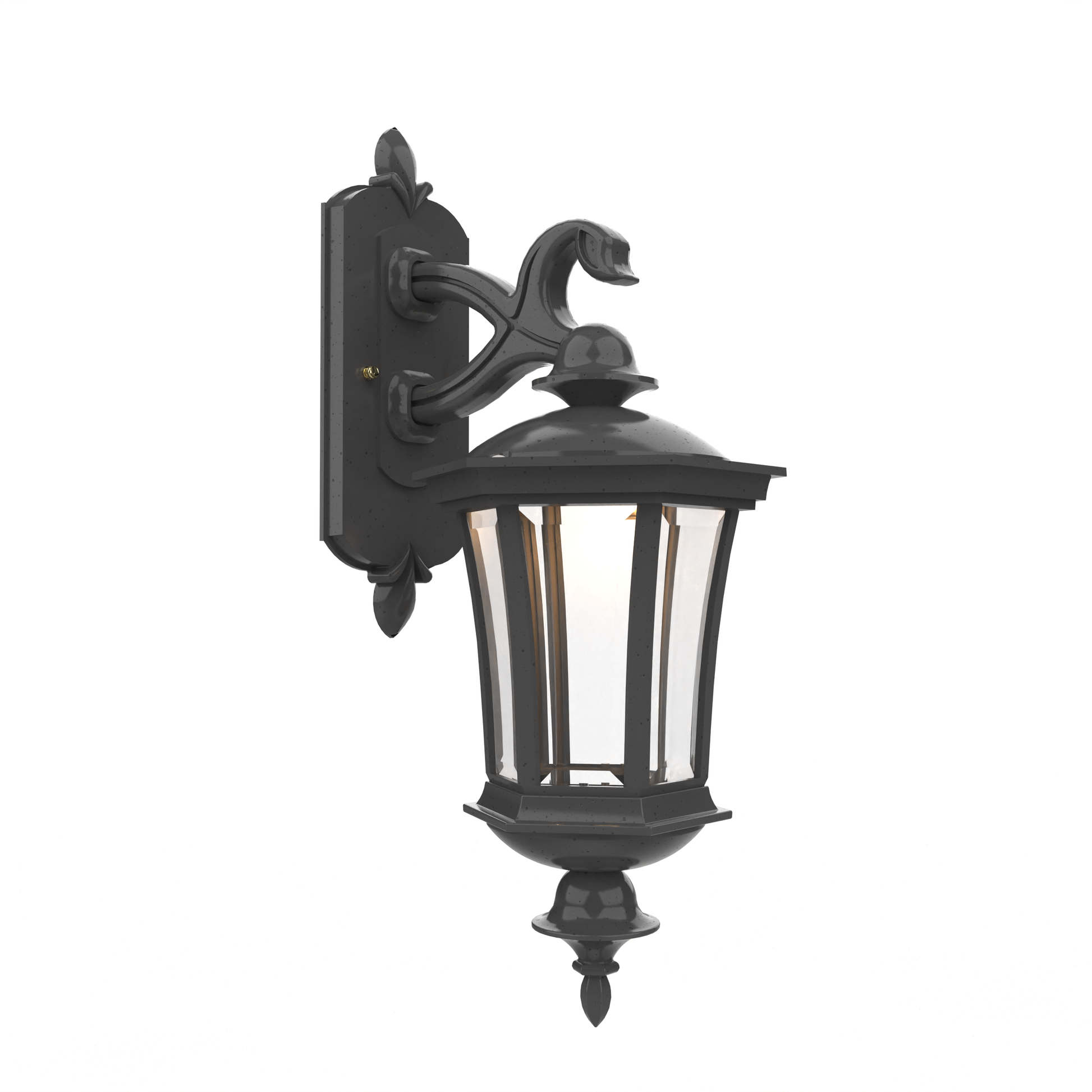 SNOC, WESTMINSTER - WALL MOUNT DECORATIVE ARM DOWN CLOSED BOTTOM SMALL SIZE 13515, OUTDOOR WALL LIGHTS