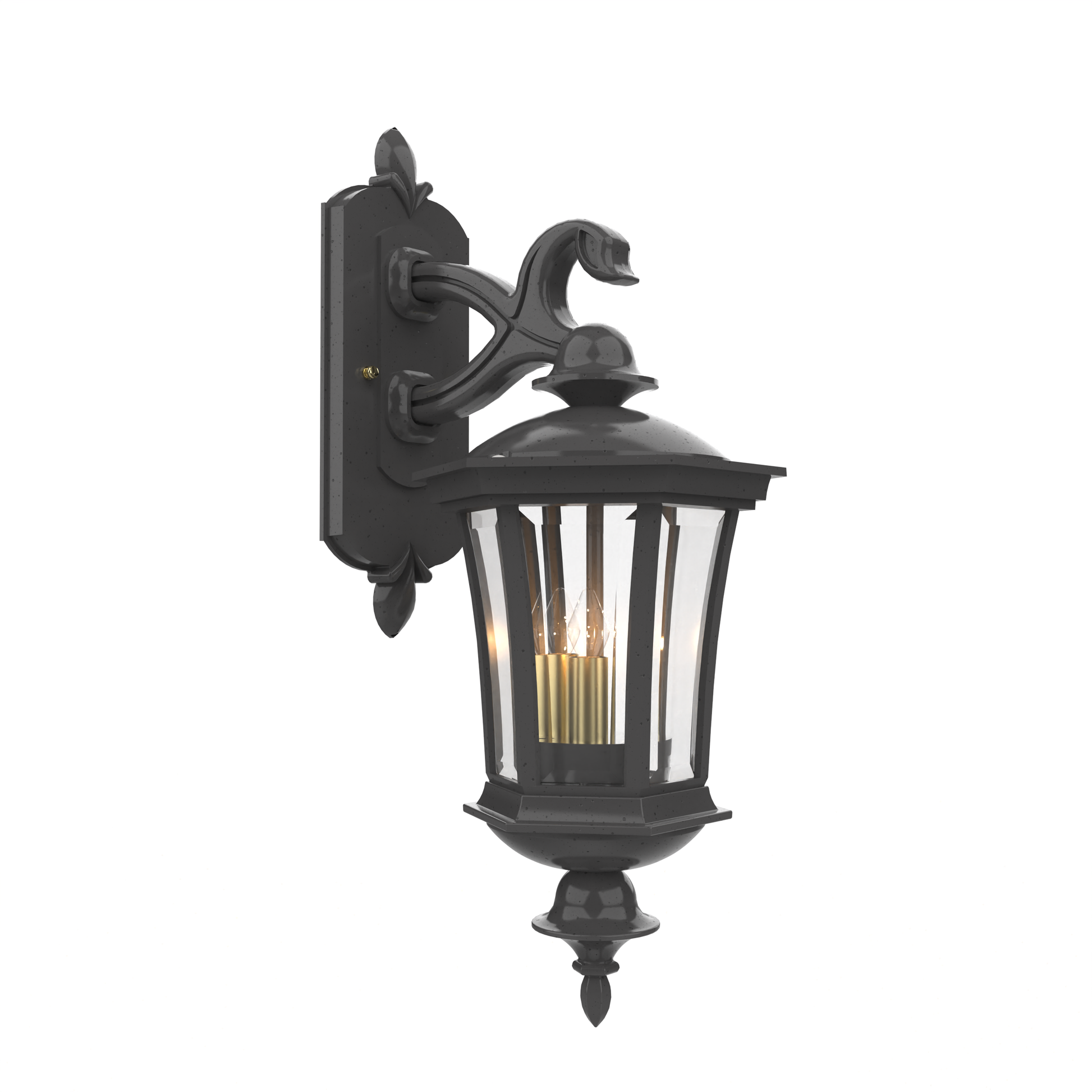SNOC, WESTMINSTER - WALL MOUNT DECORATIVE ARM DOWN CLOSED BOTTOM SMALL SIZE 13515, OUTDOOR WALL LIGHTS