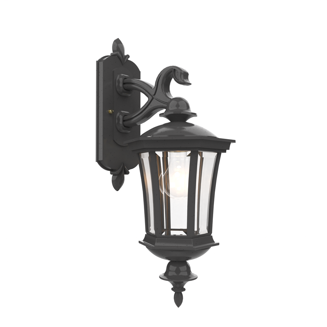 SNOC, WESTMINSTER - WALL MOUNT DECORATIVE ARM DOWN CLOSED BOTTOM SMALL SIZE 13515, OUTDOOR WALL LIGHTS