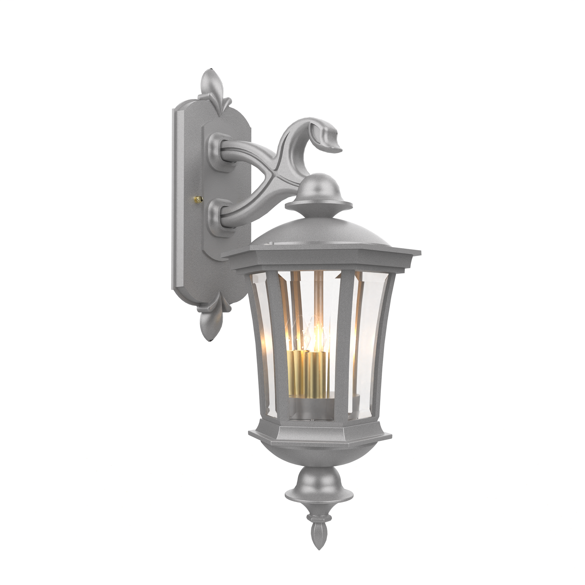 SNOC, WESTMINSTER - WALL MOUNT DECORATIVE ARM DOWN CLOSED BOTTOM SMALL SIZE 13515, OUTDOOR WALL LIGHTS