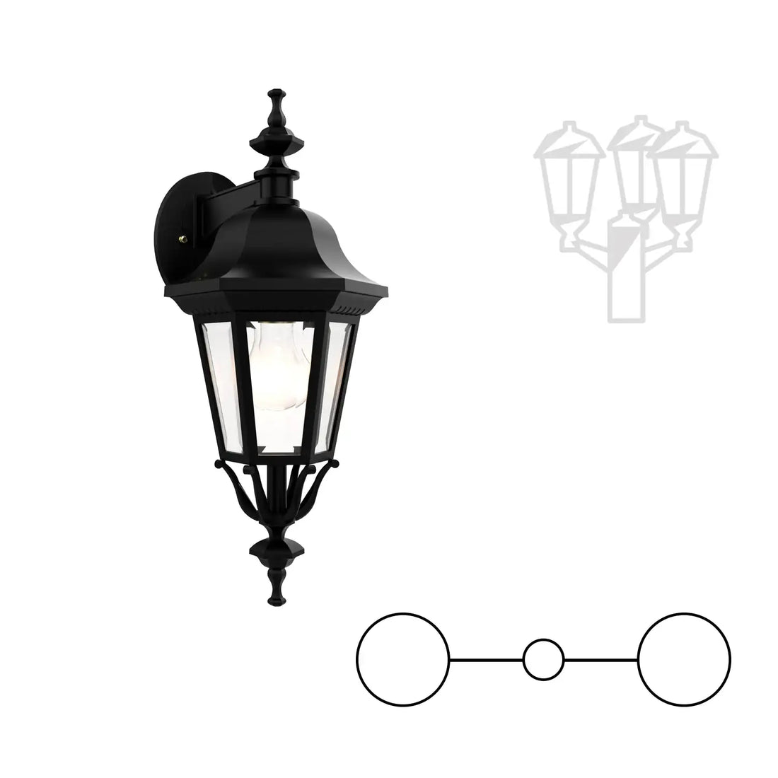 SNOC FLORENCE - CLOSED BOTTOM DOUBLE HEAD DOWN MOUNT FOR SMALL POST 13725 2A - Post