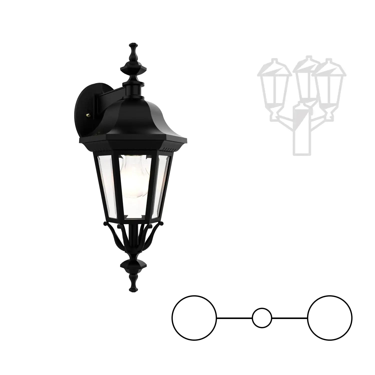 SNOC FLORENCE - CLOSED BOTTOM DOUBLE HEAD DOWN MOUNT FOR SMALL POST 13725 2A - Post