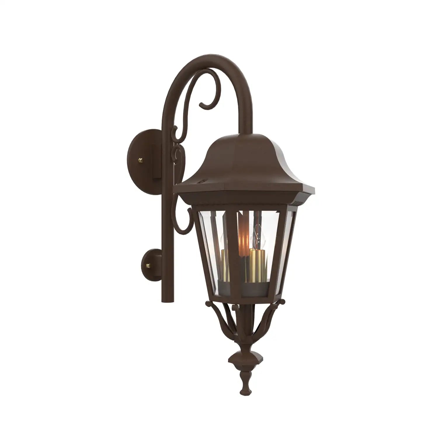 SNOC, FLORENCE - WALL MOUNT DOWN WITH CANE CLOSED BOTTOM SMALL SIZE 13798, OUTDOOR WALL LIGHTS