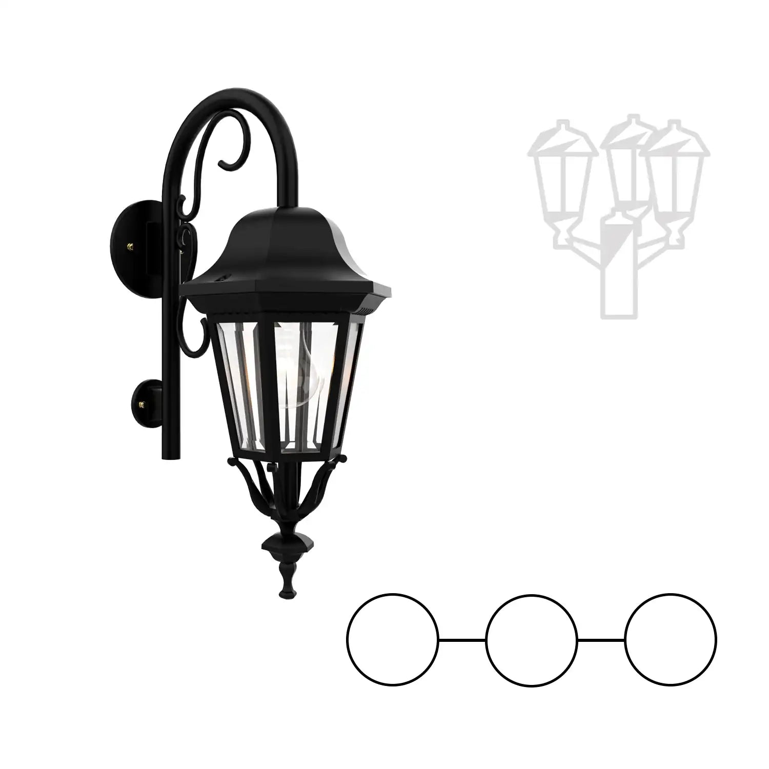 SNOC FLORENCE - TWO-HEAD MOUNTING AND CENTRAL HEAD DOWN WITH CLOSED BOTTOM CANE FOR SMALL SIZE POLE 13798 2A1 - Post