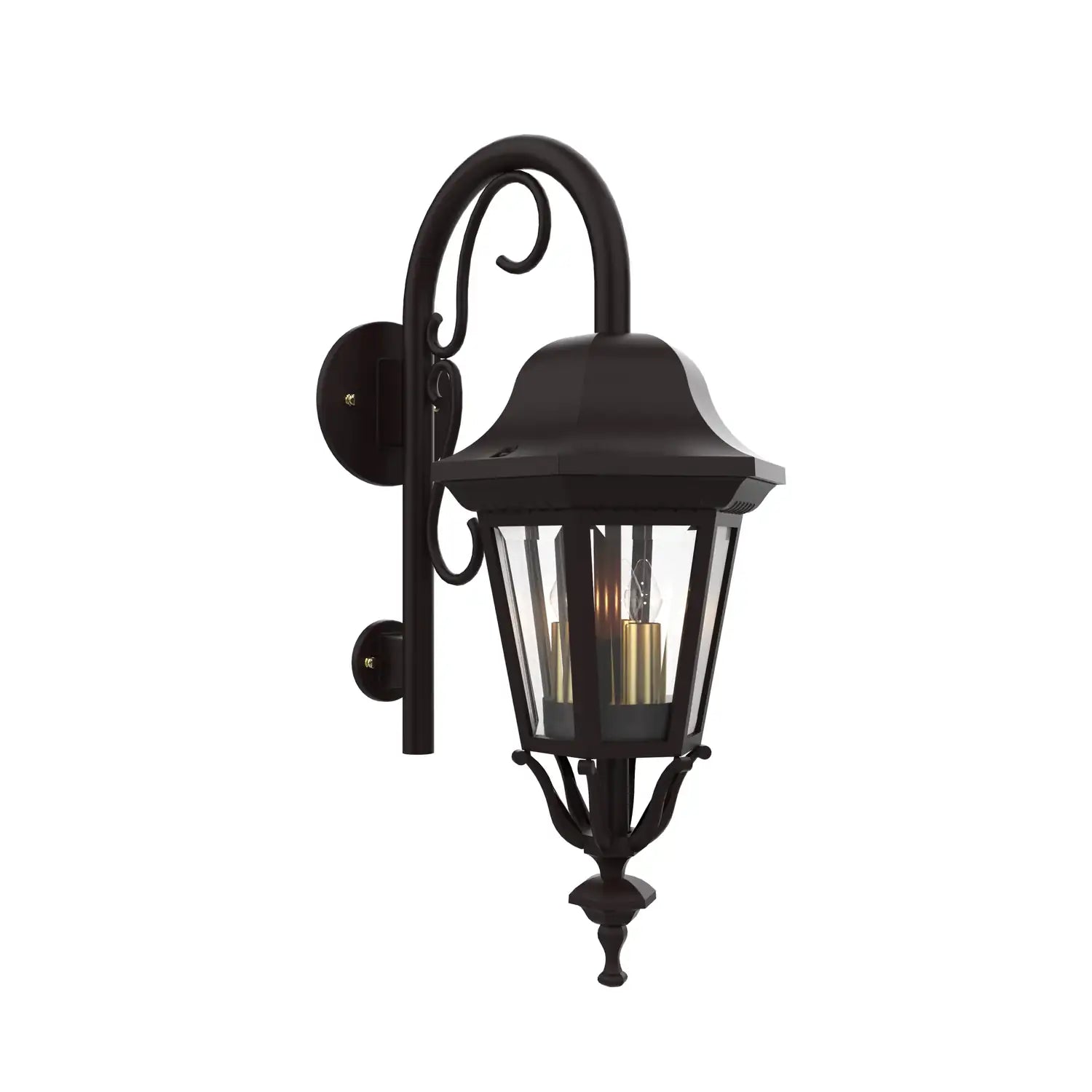 SNOC, FLORENCE - WALL MOUNT DOWN WITH CANE CLOSED BOTTOM SMALL SIZE 13798, OUTDOOR WALL LIGHTS