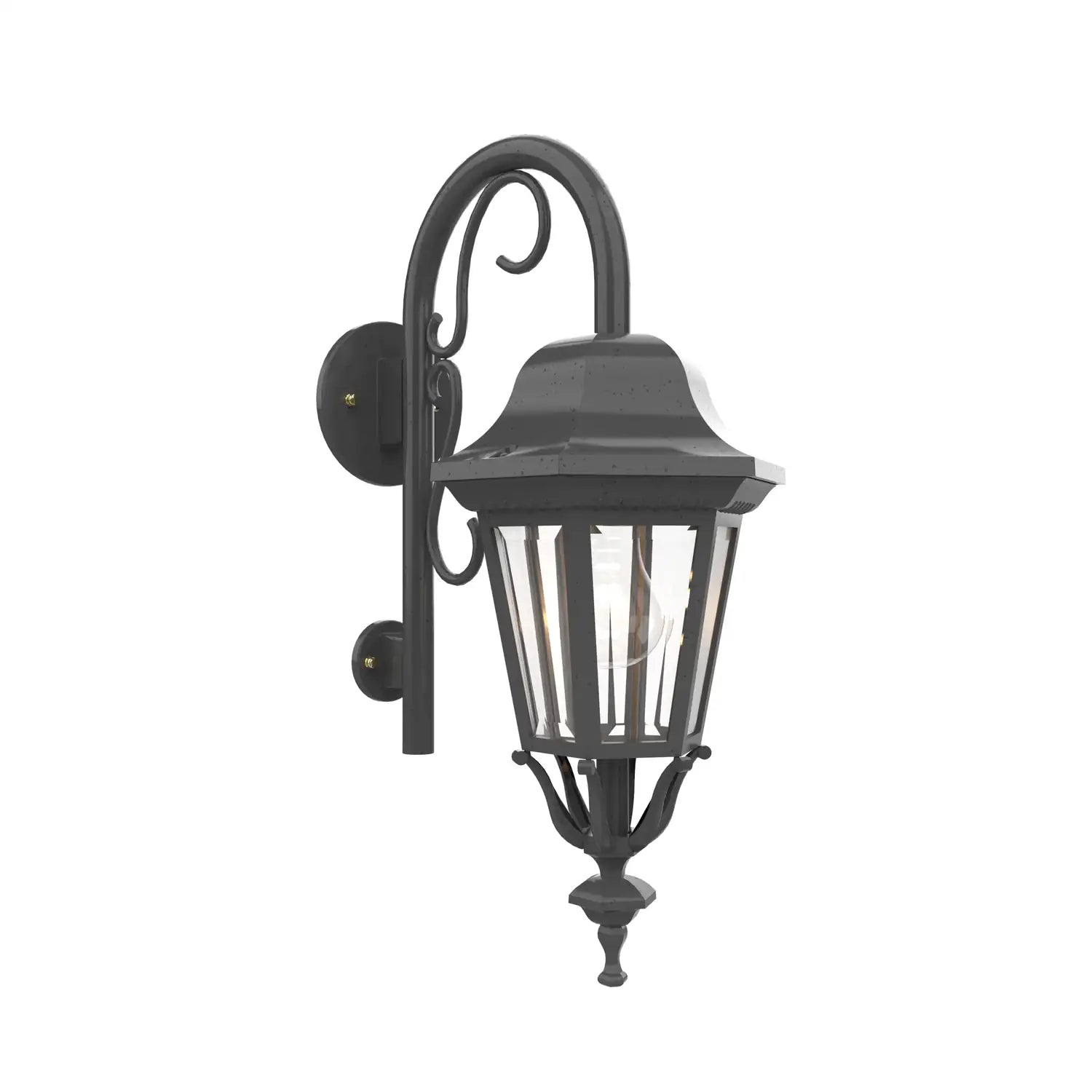 SNOC, FLORENCE - WALL MOUNT DOWN WITH CANE CLOSED BOTTOM SMALL SIZE 13798, OUTDOOR WALL LIGHTS